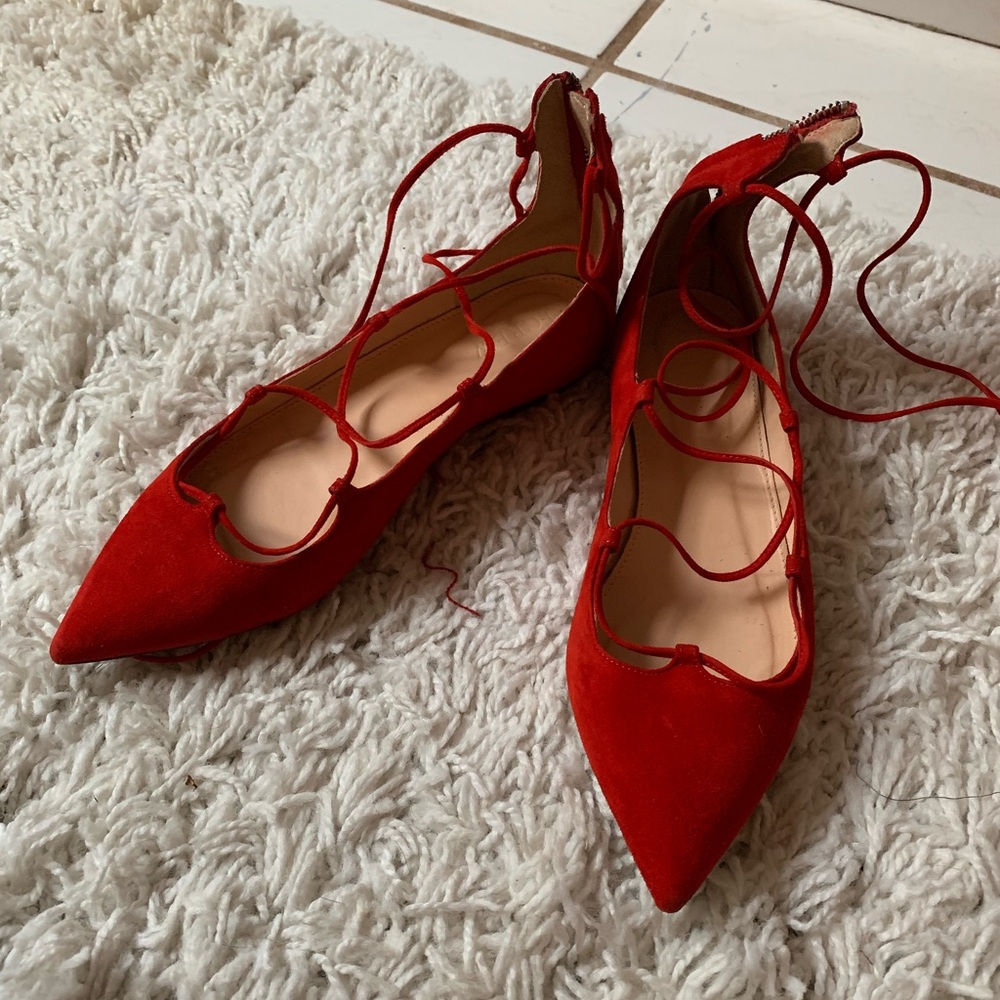 J Crew Lace up flats